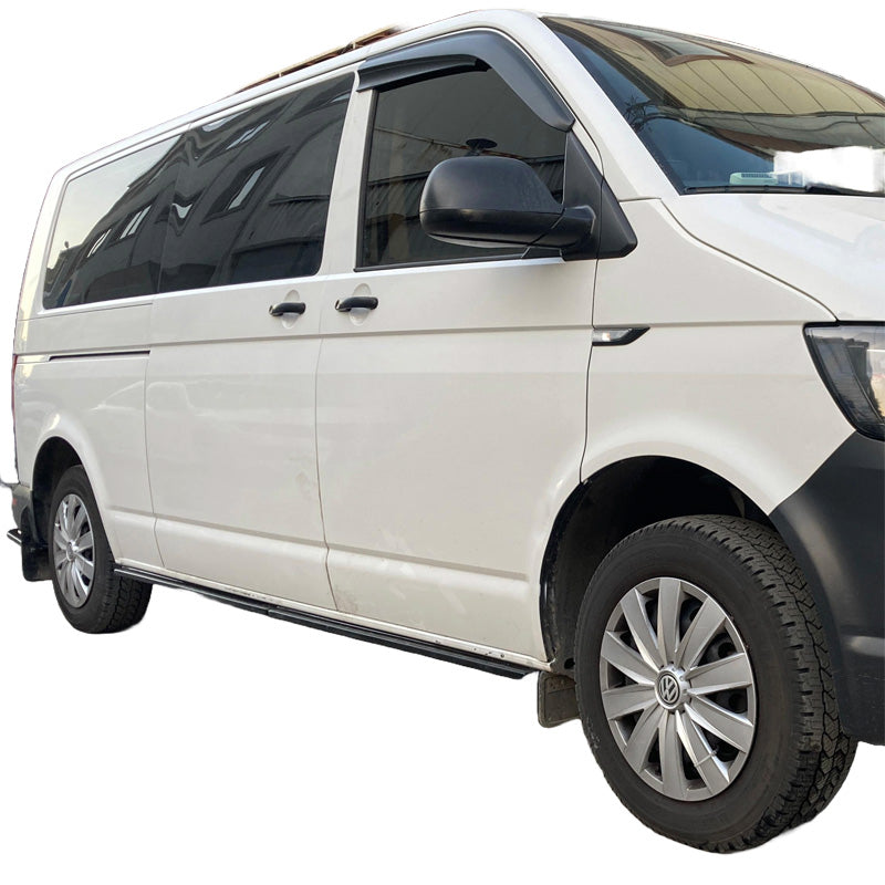 OneWay, progi boczne, błyszcząca czerń, pasuje do Volkswagen Transporter T6.1 (2020-2022), krótki rozstaw osi – 4 części