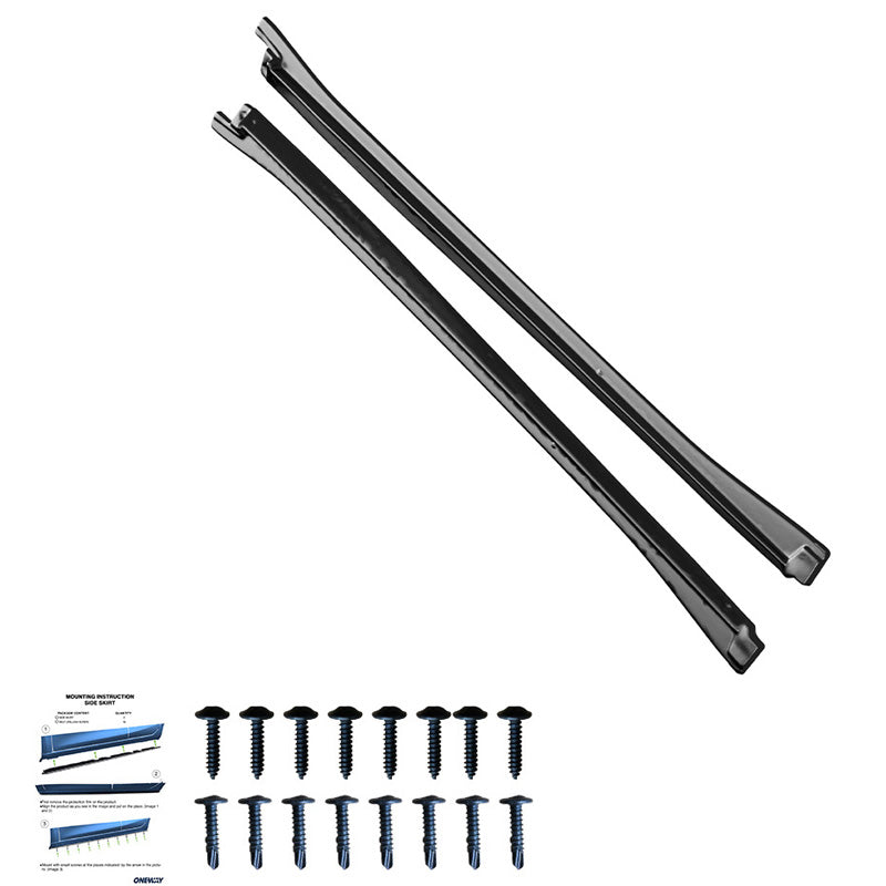 OneWay, minigonne, nero lucido, adatto a Volkswagen Touareg III R-Line (2018-), set in 2 pezzi