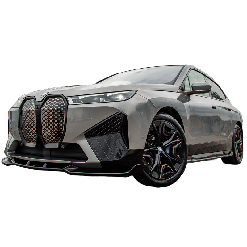 OneWay, minigonne in nero lucido, adatto a BMW iX M-Pack i20 (2021-), set da 2 pezzi