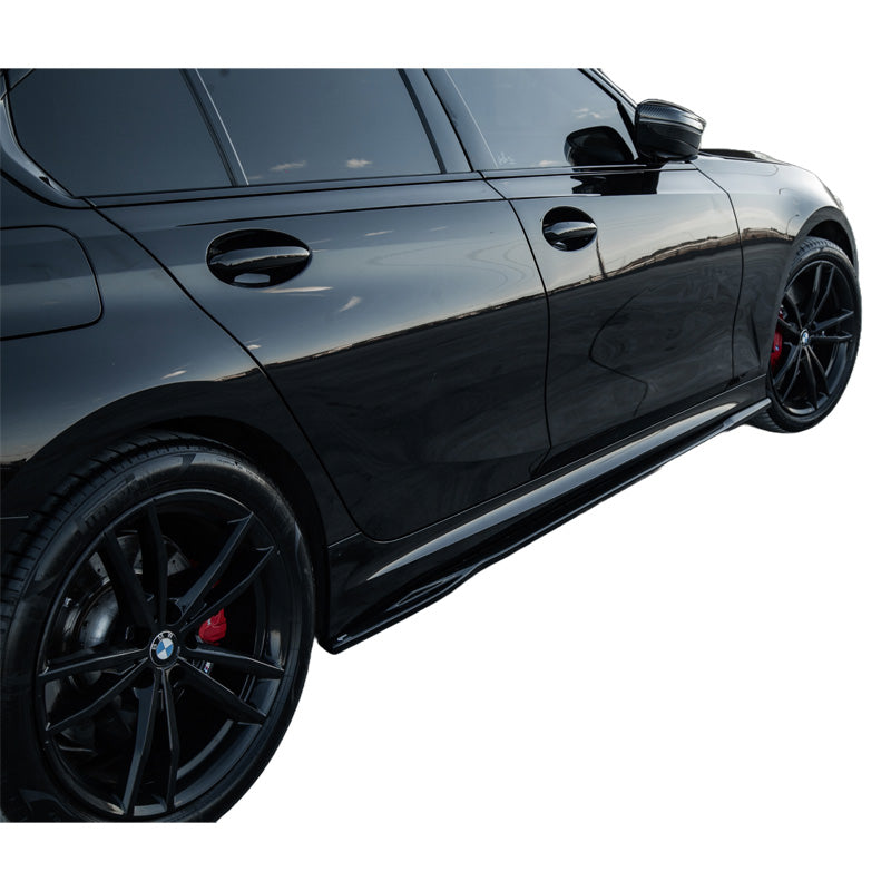 OneWay, Minigonne laterali, Nero lucido, Compatibile con BMW 3-Series G20/G21 M-Pack/M340i 2022-, set in 2 pezzi