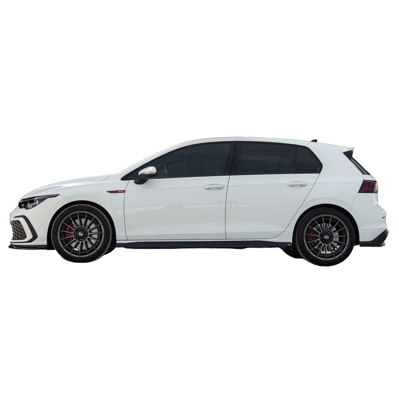 OneWay, Minigonne laterali, Nero lucido, Compatibile con Volkswagen Golf VIII HB/Variant GTI/GTI Clubsport/GTD/R-Line 2020-, 'Elegance'