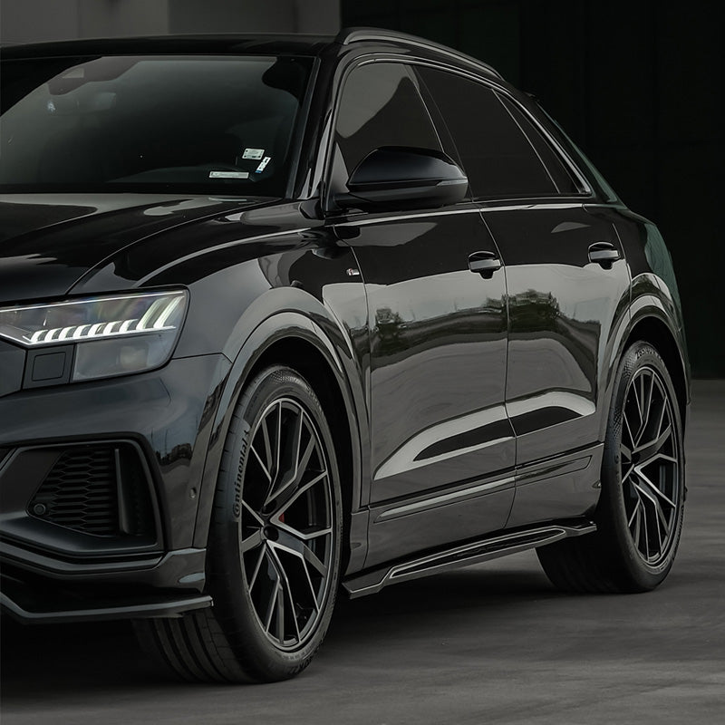 OneWay, minigonne laterali, nero opaco, compatibile con Audi Q8 S-Line & SQ8 MK1 (2018-2023)