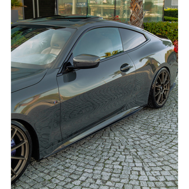 OneWay, progi boczne, czarny błyszczący, pasuje do BMW 4-Series G22/G23 Coupe/Convertible M-Pack/M440i 2020-2024 & Facelift 2024