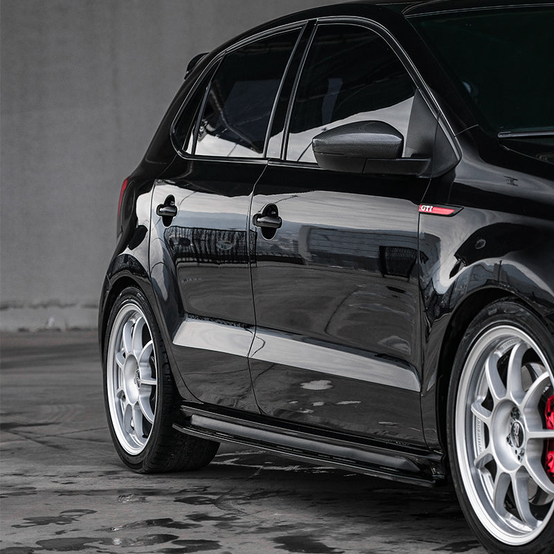 OneWay, boční prahy, lesklá černá, 2 ks, vhodné pro Volkswagen Polo 6R GTi (2009-2014)
