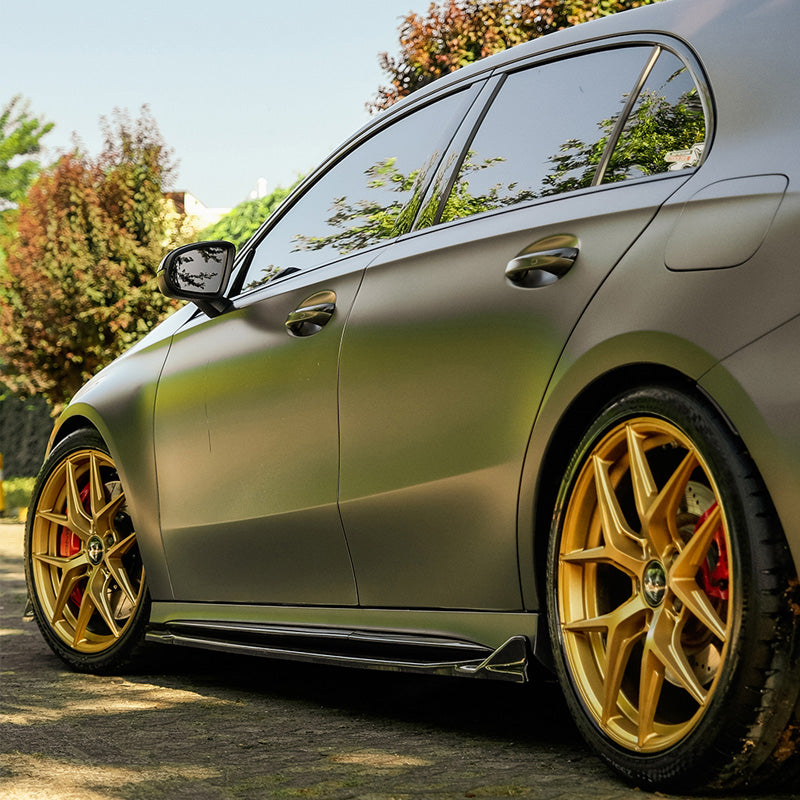 OneWay, Sideskørte, Blank sort, passer til Mercedes A-Class (W177) A45 S Aero Pack (2019-2023) & FL (2023-)