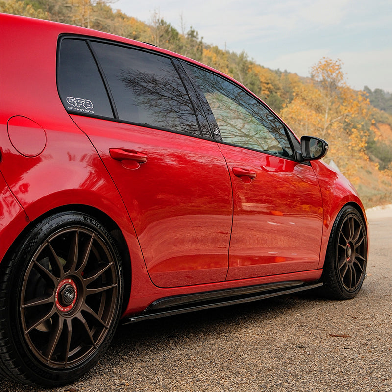 Oneway, Side skirts, Gloss black, fits Volkswagen Golf VI GTi/GTD (2008-2012)