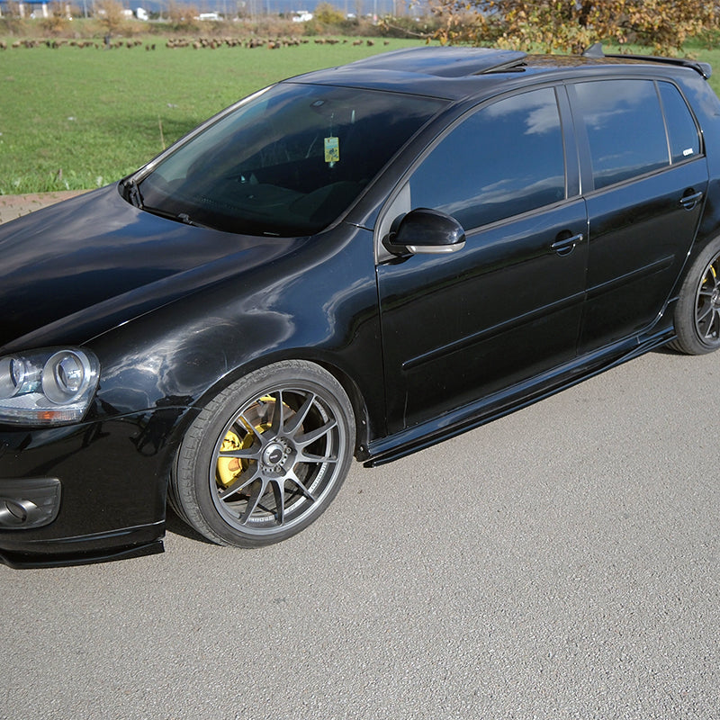OneWay, minigonne, nero lucido, adatto a Volkswagen Golf V GTi/GTD (2003-2008)