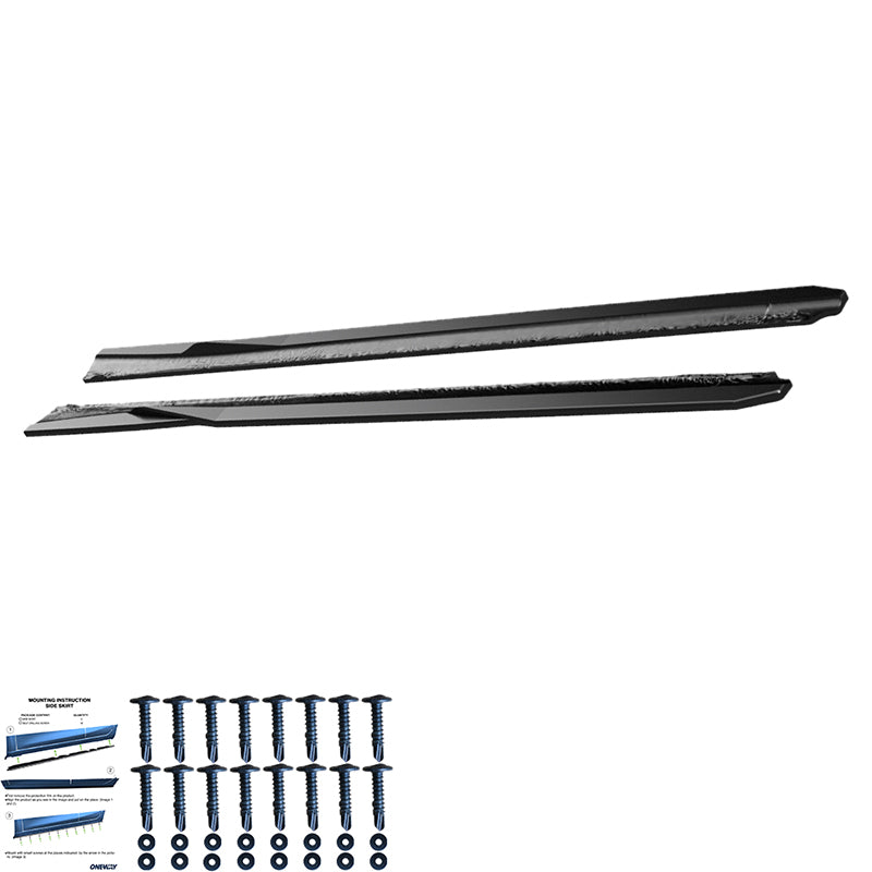 OneWay, Sideskørter, Blank sort, passer til Hyundai i20 III (BC3) Facelift (2023-)