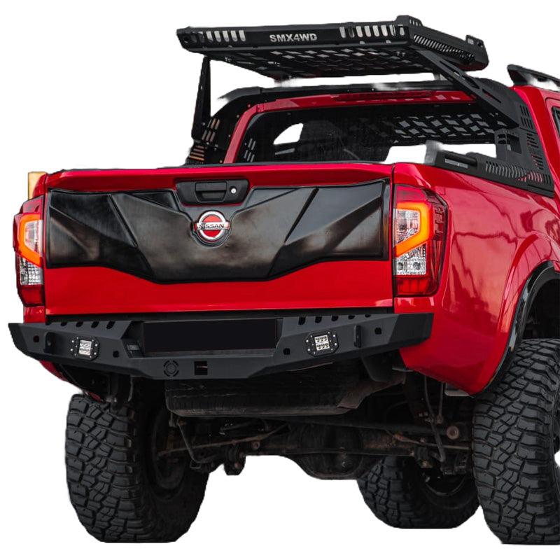 OneWay, Ochrana zadního čela, matná černá, vhodné pro Nissan Navara NP300 (D23) 2014-2021, Version 2