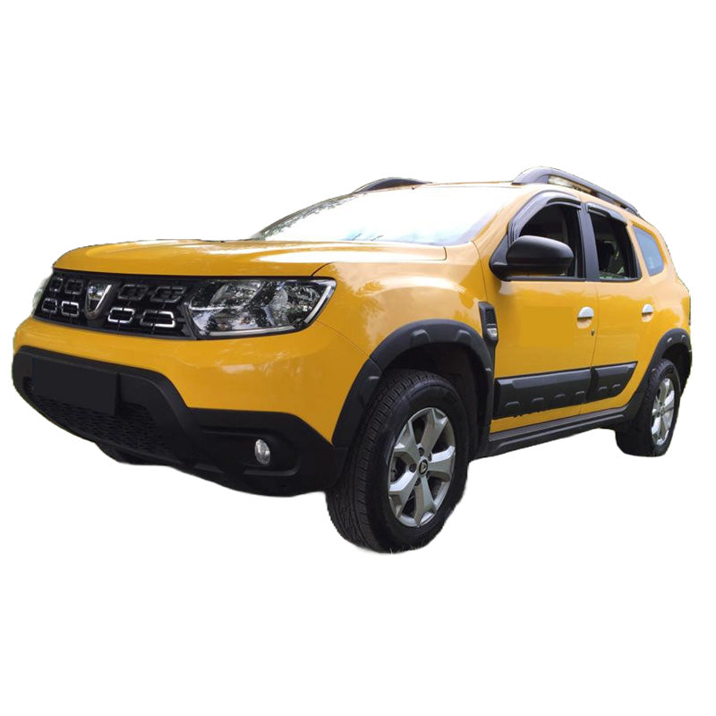 OneWay, Passaruota, plastica ABS, Nero opaco, Compatibile con Dacia Duster II 2018-2024, 8 pezzi