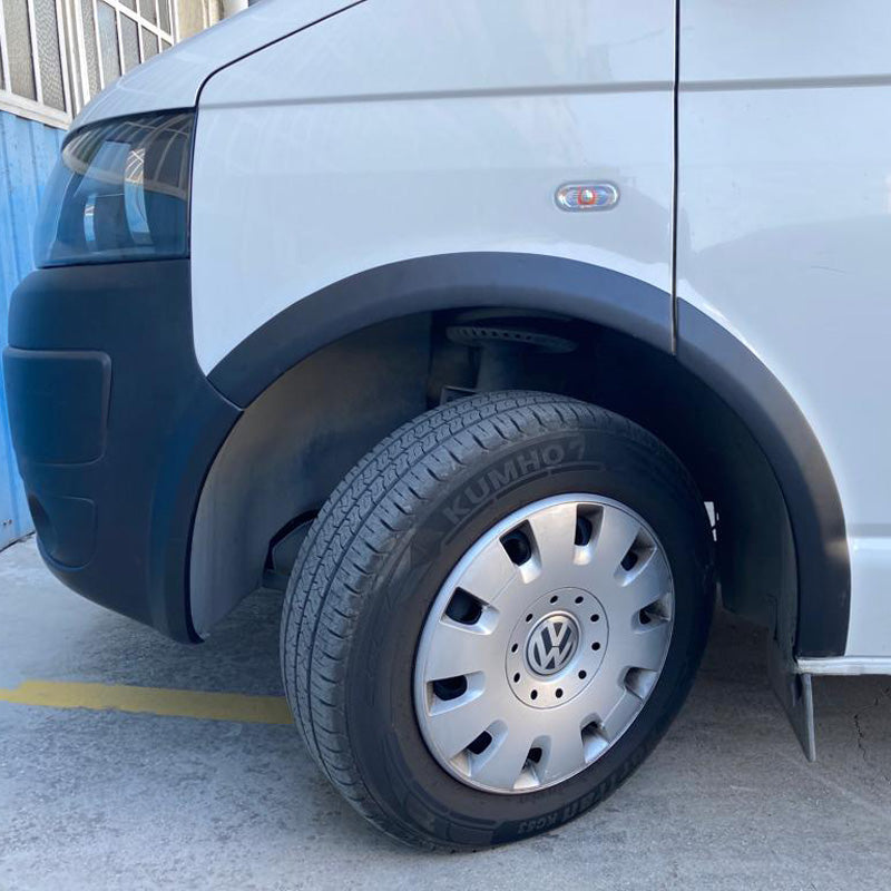 OneWay, Wheel arch trims, Matte Black, Fits Volkswagen Transporter T5-T5.1 (2003-2015), Short wheelbase, Left sliding door, 10-piece set