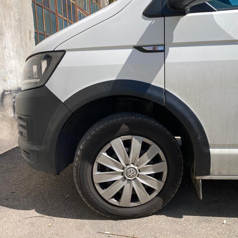 OneWay, Listwy nadkoli, matowa czerń, Pasuje do Volkswagen Transporter T6 (2015-2019), krótki rozstaw osi, prawa drzwi przesuwne, 10-częściowy zestaw