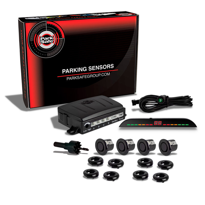 Parksafe, inteligentní přední parkovací alarm se 4 senzory a LED displejem