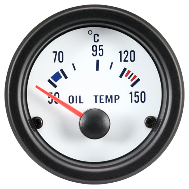 AutoStyle, klasický bílý teploměr oleje - 52mm - 50-150C
