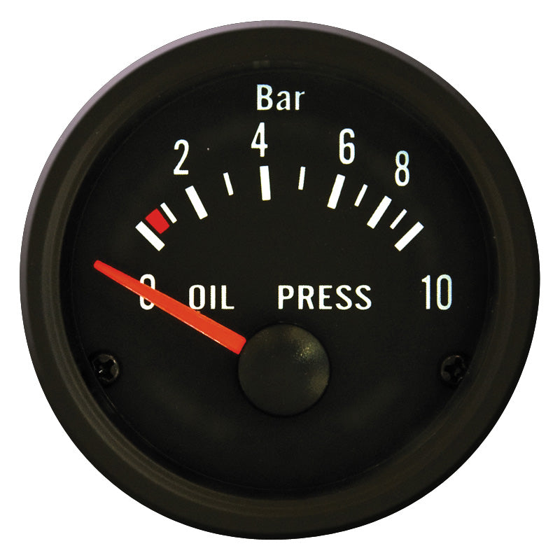 AutoStyle, Classic Černý Performance Instrument - tlak oleje 0-10 bar - 52mm