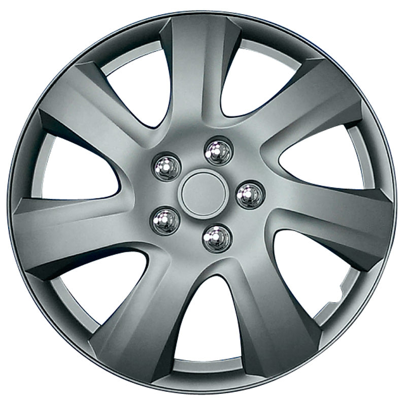 AutoStyle, Copricerchi, 4pz, Carolina 17-tommer grigio canna di fucile opaco