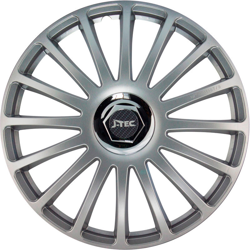 J-Tec, poklice, 4ks, Grand Prix SR 15palcové silver + chromovaný kroužek