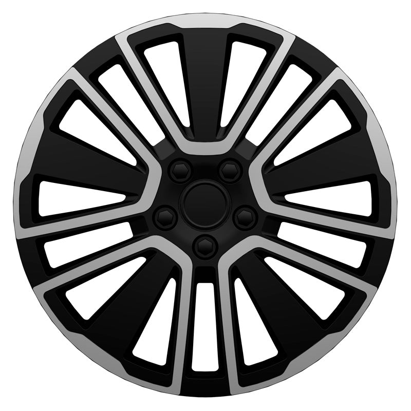 J-Tec, Hjulkapsler, 4stk, Scuba 16-tommer silver/black