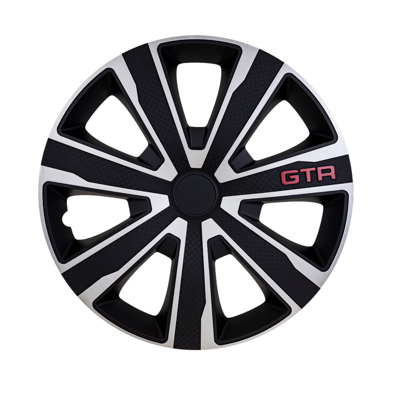 J-Tec, Hjulkapsler, 4stk, GTR Carbon 16-tommer silver/black