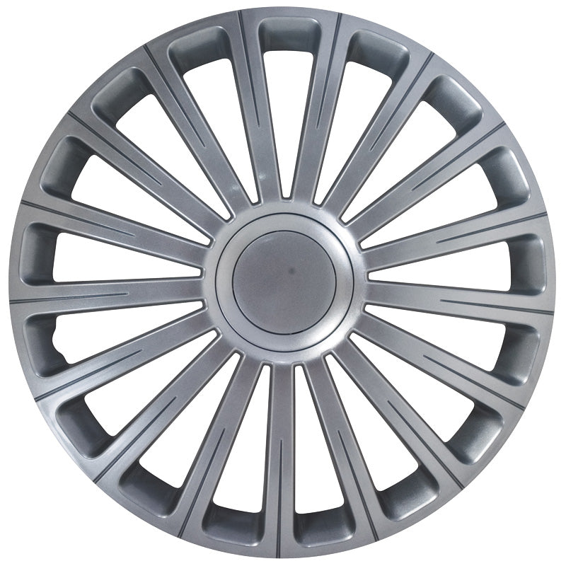 AutoStyle, Copricerchi, 4 pz, Radical 15-pollici argento + anello cromato