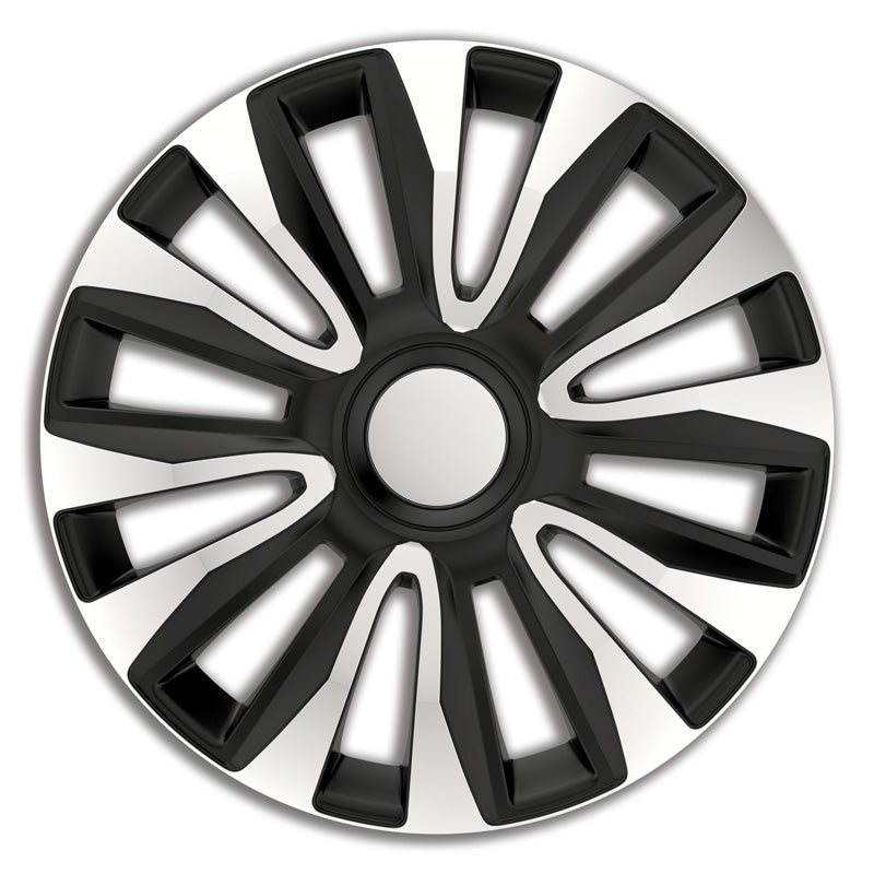 AutoStyle, Copricerchi, 4 pz, Avalone 14-pollici argento/nero