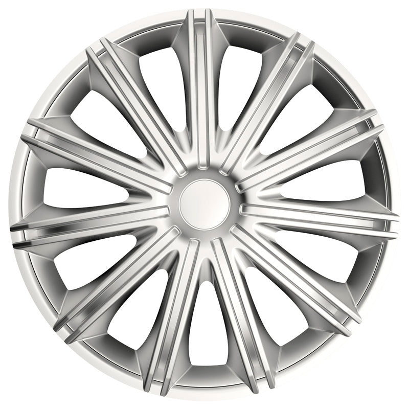 AutoStyle, Copricerchi, 4 pz, Nero 17-tommer argento