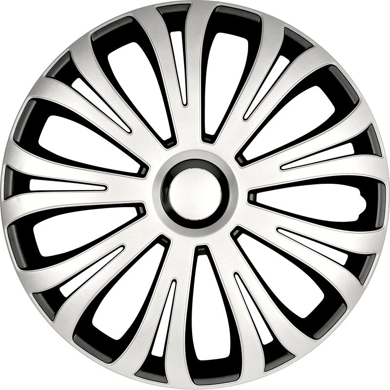 AutoStyle, Copricerchi, 4 pz, Avera 14 pollici argento/nero