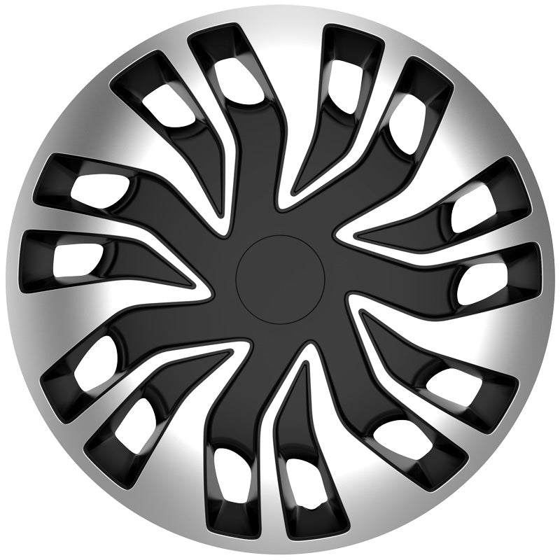 AutoStyle, Tapacubos, 4 uds., Fast-VAN 16-pulgadas plata/negro (esférico)
