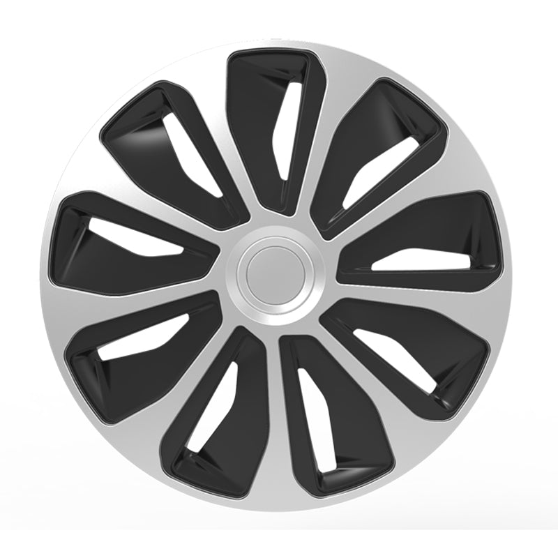 AutoStyle, Wheel covers, 4 pcs, Platin 14-inch silver/black
