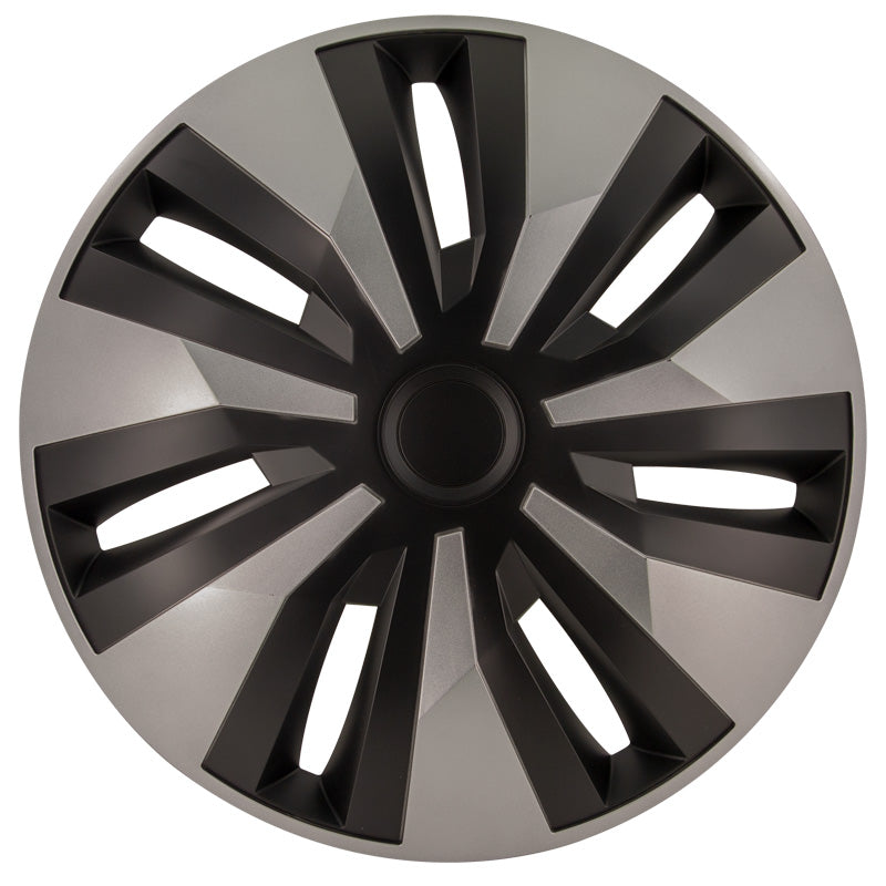 AutoStyle, tapacubos, 4 piezas, Orion-VAN 15-pulgadas plata/negro (esféricos)