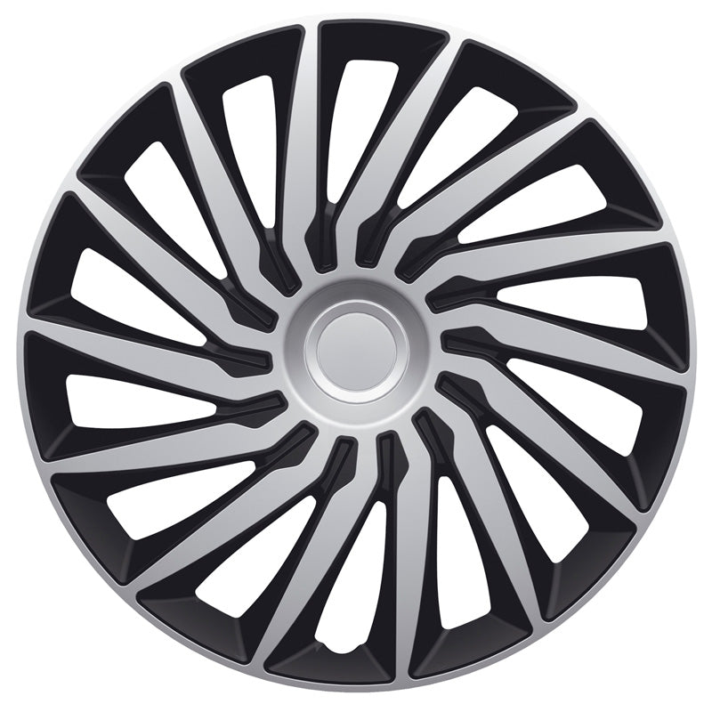 AutoStyle, Tapacubos, 4 piezas, Kendo 16-pulgadas plateado/negro