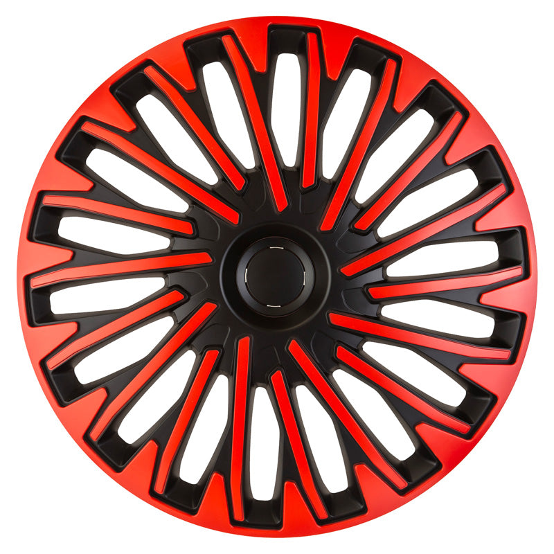 AutoStyle, Copricerchi, 4 pz, Soho 14 pollici nero/rosso