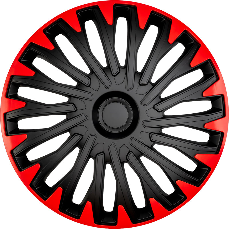 AutoStyle, Set copricerchi 'Soho R', 14 pollici, nero/rosso