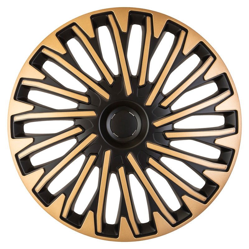AutoStyle, Copricerchi, 4 pz, Soho 15 pollici nero/oro