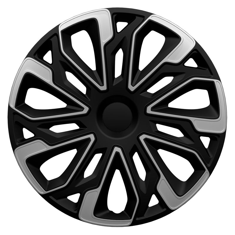 AutoStyle, tapacubos, 4 piezas, Estoril 15 pulgadas silver/black
