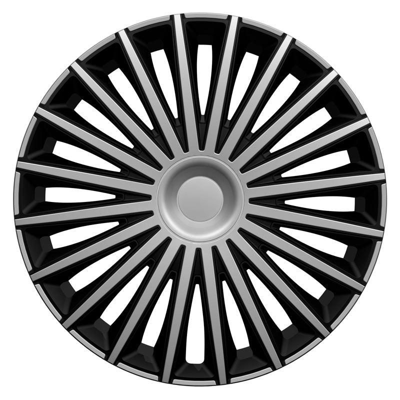 AutoStyle, Copricerchi, 4 pz, Dakota 15 pollici argento/nero