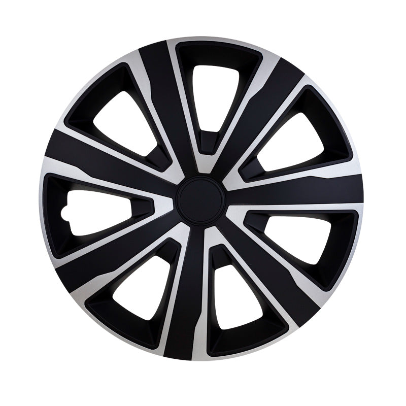 AutoStyle, tapacubos, 4 piezas, Tenzo 15 pulgadas plata/negro