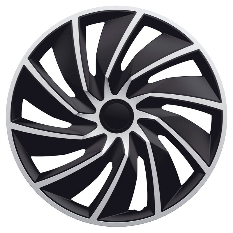 AutoStyle, tapacubos, 4 piezas, Turbo Van 17 pulgadas plata/negro (esférico)