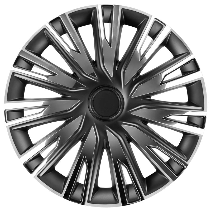 AutoStyle, Copricerchi, 4 pz, Copra 14-tommer cromato/nero