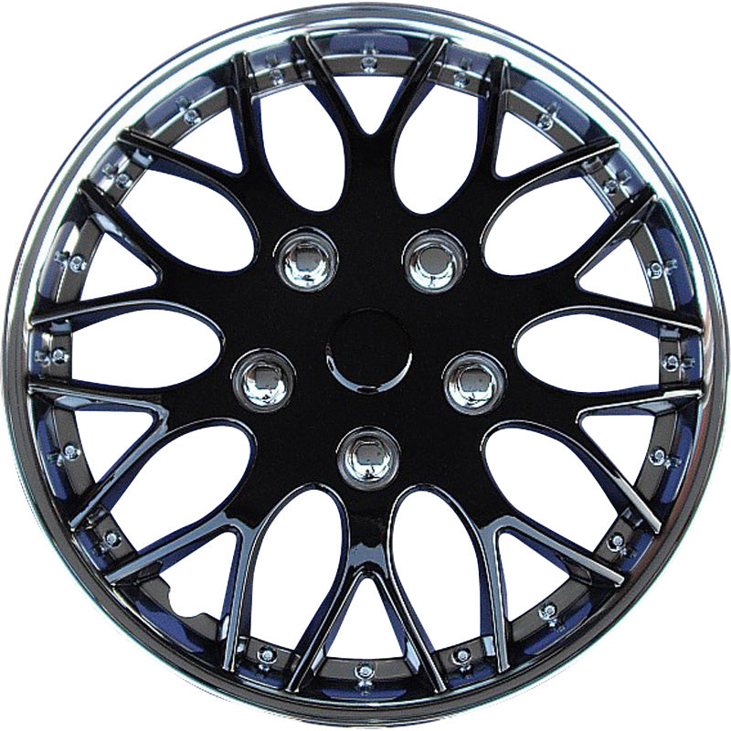 AutoStyle, Copricerchi, 4 pz, Missouri 15-tommer cromato/nero
