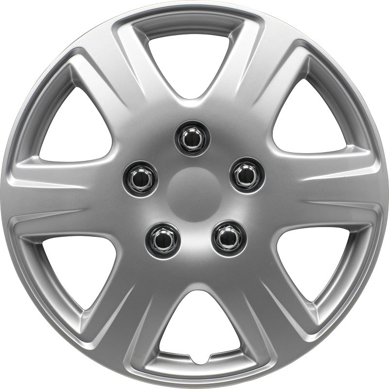AutoStyle, kryty kol, 4 ks, Louisiana 14palcový stříbrný