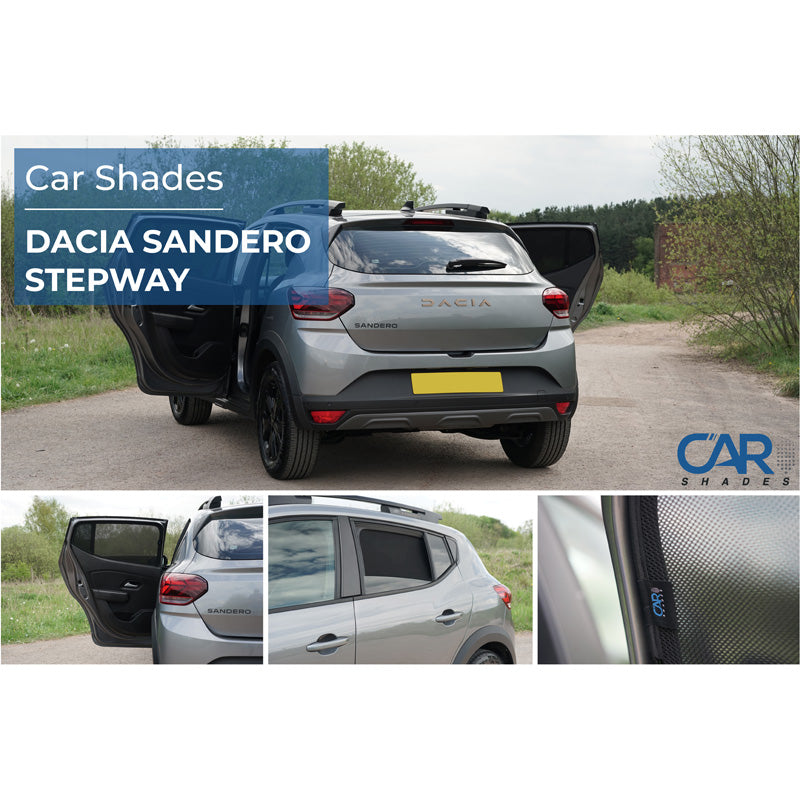 Car Shades, Solgardin, passer til Dacia Sandero/Stepway III 2021- (2-stk.)