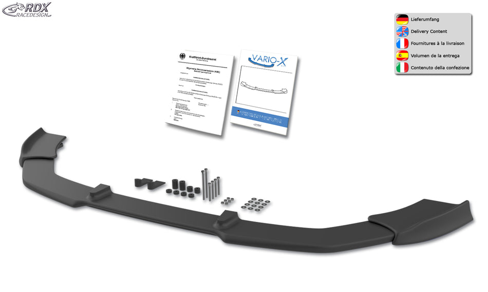 RDX Racedesign, Front spoiler Vario-X, passer til Opel Vectra C & Signum 2002-2005 (PU)