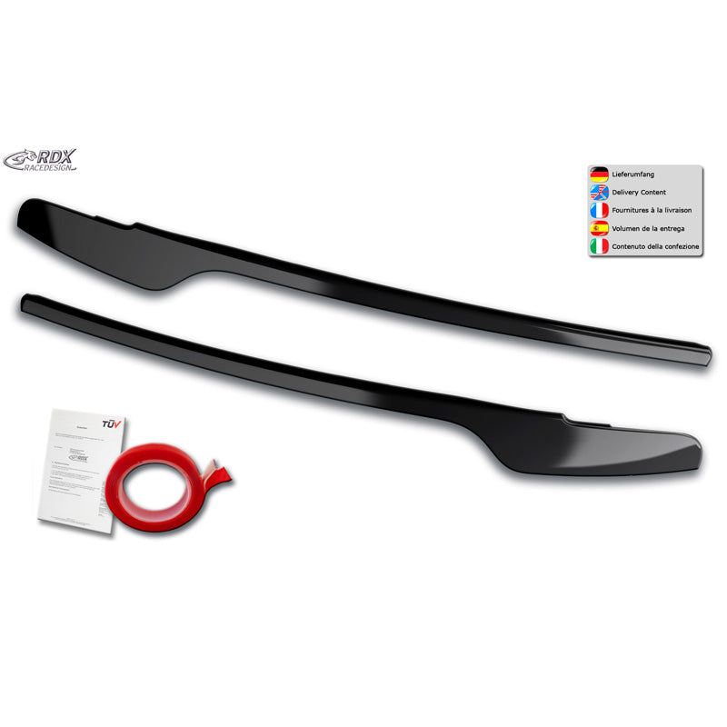 RDX Racedesign, Nakładki na reflektory, ABS Gloss Black, Pasuje do Audi A4 (B8) Sedan/Avant Facelift 2011-2015, TÜV-godkendt