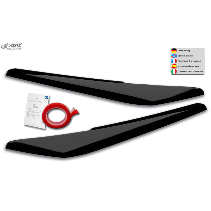 RDX Racedesign, Eyelids, Fits Audi Q2 (GA) 2016- (ABS Gloss Black)