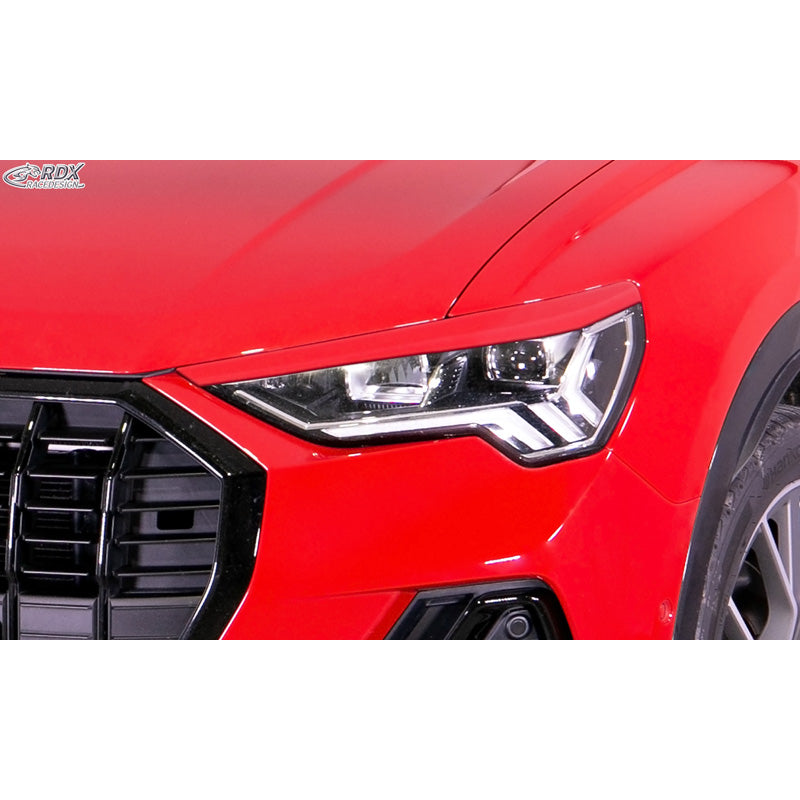 RDX Racedesign, sourcils de phares, convient à Audi Q3 (F3) incl. Sportback 2019- (ABS)