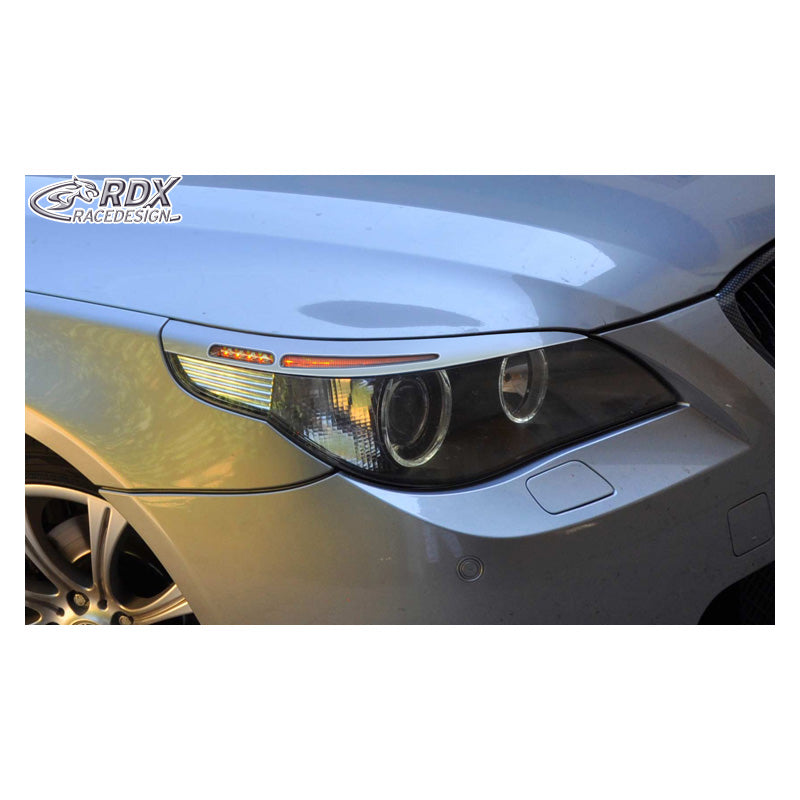 RDX Racedesign, cejas de faros, fits BMW 5-Series E60/E61 Sedan/Touring 2003-2010 (ABS)