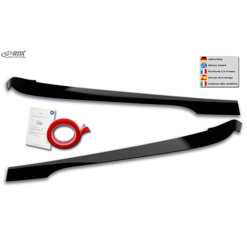 RDX Racedesign, paupières de phares, compatibles avec BMW 3-Series G20/G21 Sedan/Touring 2019- (ABS noir brillant)