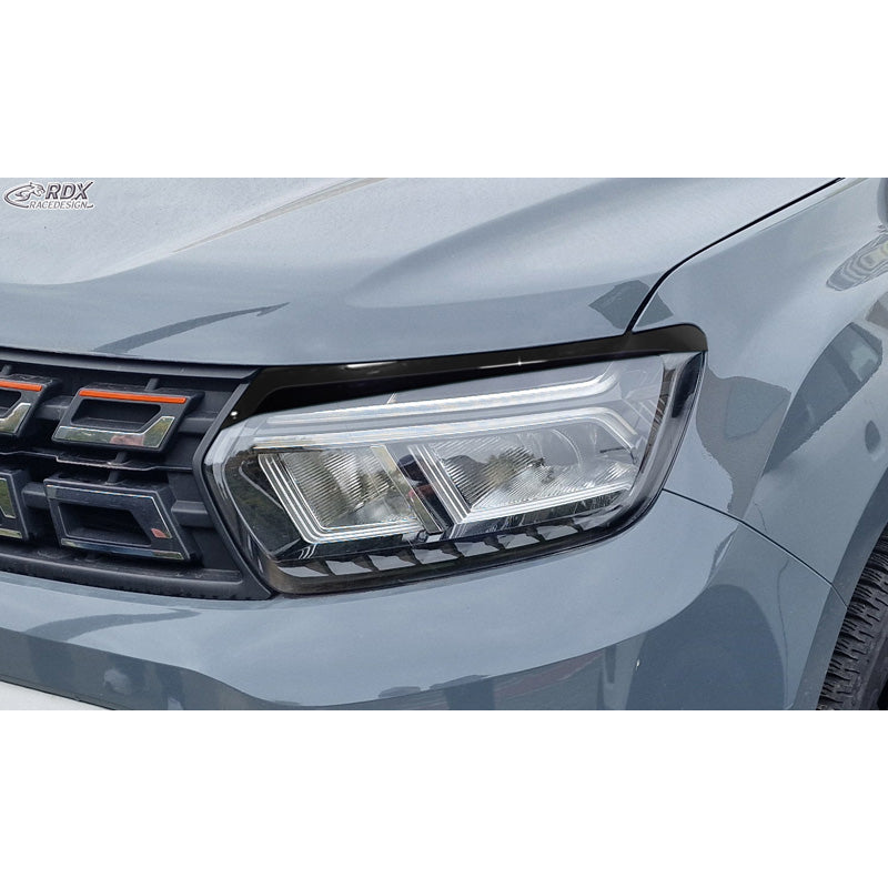 RDX, ceja de faro, ABS negro brillante, compatible con Dacia Duster II (2018-2024)