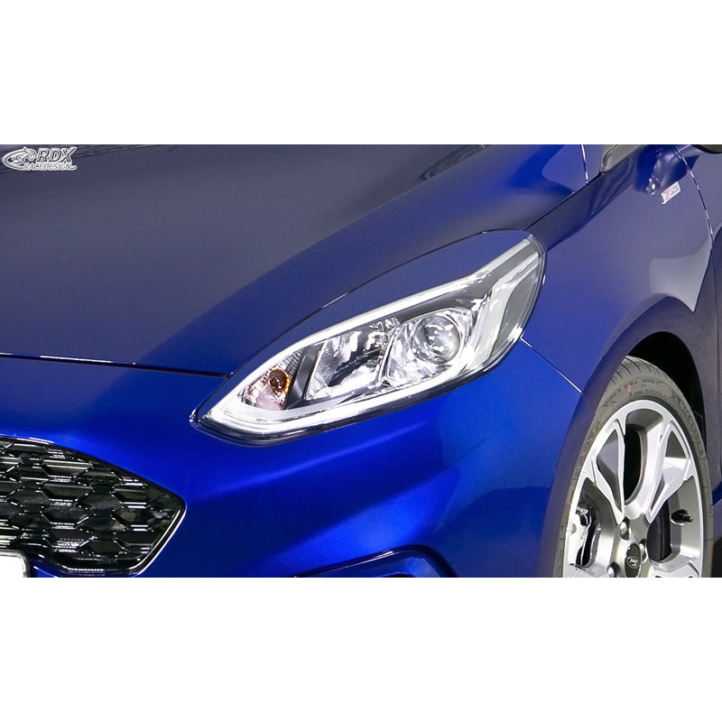 RDX Racedesign, sopracciglia fari, adatto a Ford Fiesta MK8 2017-2022 (ABS)